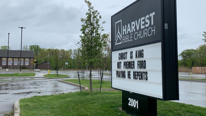 Harvest Bible Church in Windsor, Ont. on Sunday, May 9, 2021. (Rich Garton / CTV Windsor)