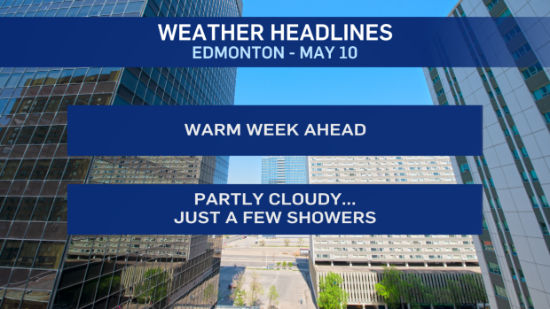 Tempo a Edmonton il 10 maggio: una settimana calda con una buona quantità di sole