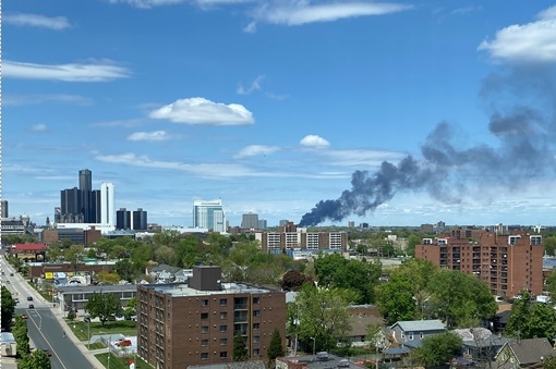 Firefighters in Detroit are battling a second alar