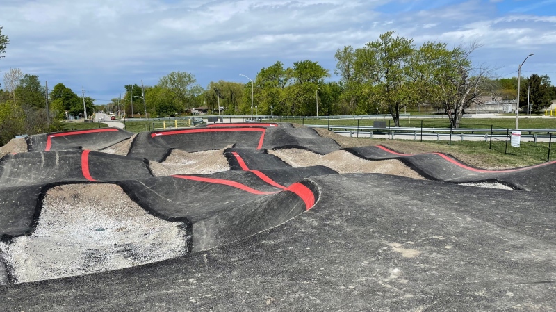 New bike track in the Little River Corridor is expected to open in time for summer in Windsor, Ont. on Monday, May 10, 2021. (Melanie Borrelli/CTV Windsor)