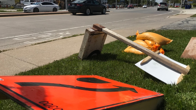 Cabana Road near Howard Avenue in Windsor, Ont. on Wednesday, May 12, 2021. (Michelle Maluske/CTV Windsor)