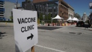 Vaccination clinic at Windsor Hall at 167 Ferry Street in downtown Windsor, Ont. on Wednesday, May 12, 2021. (Chris Campbell/CTV Windsor)