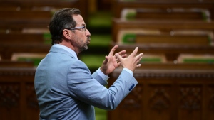 Bloc Quebecois Leader Yves-Francois Blanchet rises during question period in the House of Commons on Parliament Hill in Ottawa on Wednesday, May 12, 2021. THE CANADIAN PRESS/Sean Kilpatrick
