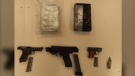 Police say they as a result of the searches, they seized a quantity of cocaine, cash, three loaded handguns and ammunition. (Photo courtesy: Halifax police)