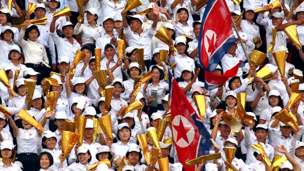 North Korean soccer fans