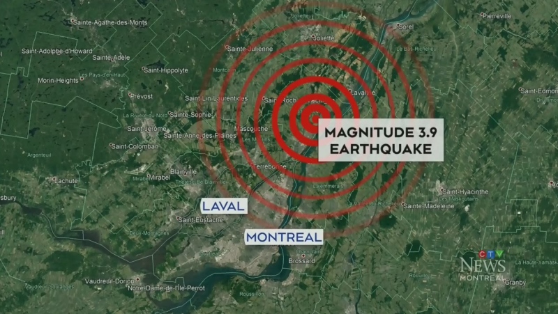 Montreal hit by 3.9-magnitude earthquake