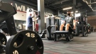 Performance 360 Fitness and Health Club in Chatham, Ont. is allowed to have members in their facility despite a lockdown on Monday, May 17, 2021. (Michelle Maluske/CTV Windsor)  
