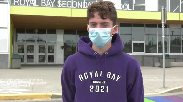 Grade 12 student Oscar Wood says his heart sank when he heard about what happened to the school's rainbow crosswalk, a project he helped lead: (CTV News)