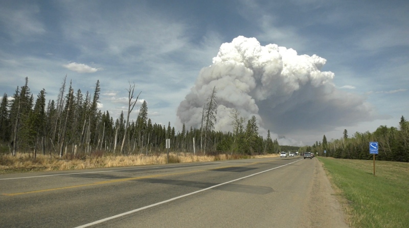 The Cloverdale wildfire began in May northeast of Prince Albert. (Lisa Risom/CTV Prince Albert)