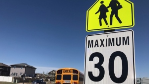 A school zone sign is pictured in this file photo.