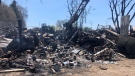 A scrap yard is left burned out following a fire that consumed up to 1.5 acres. (Jim Knight / CTV London)