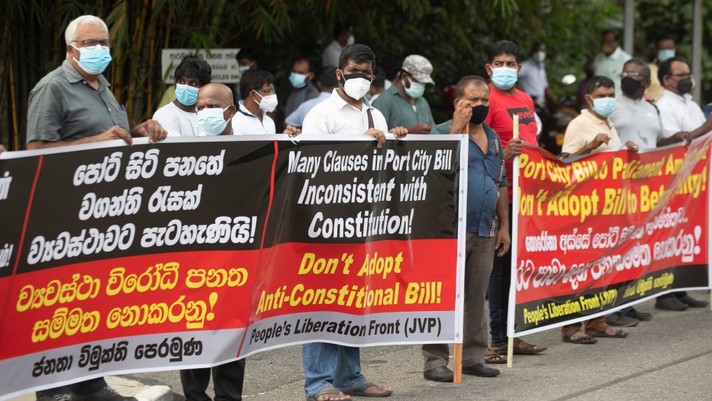 Colombo development protests