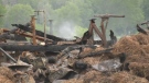 Aftermath of the $2 million fire that  killed 120 cows and destroyed a barn in Manotick on Thursday, May 20, 2021. Fire investigators have not yet determined the cause of the fire.