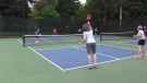 Pickleball courts were packed in St. Thomas at Pinafore Park Saturday May 22, 2021. (Brent Lale/CTV London)