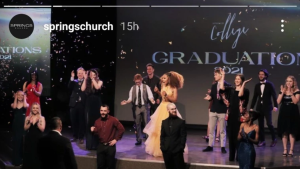 Social media posts appear to show a maskless graduation ceremony at Springs Church. (Source: Imgur/Instagram)