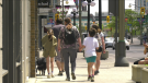 People enjoy a sunny day in downtown Ottawa, May 23, 2021. (Jeremie Charron / CTV News Ottawa)