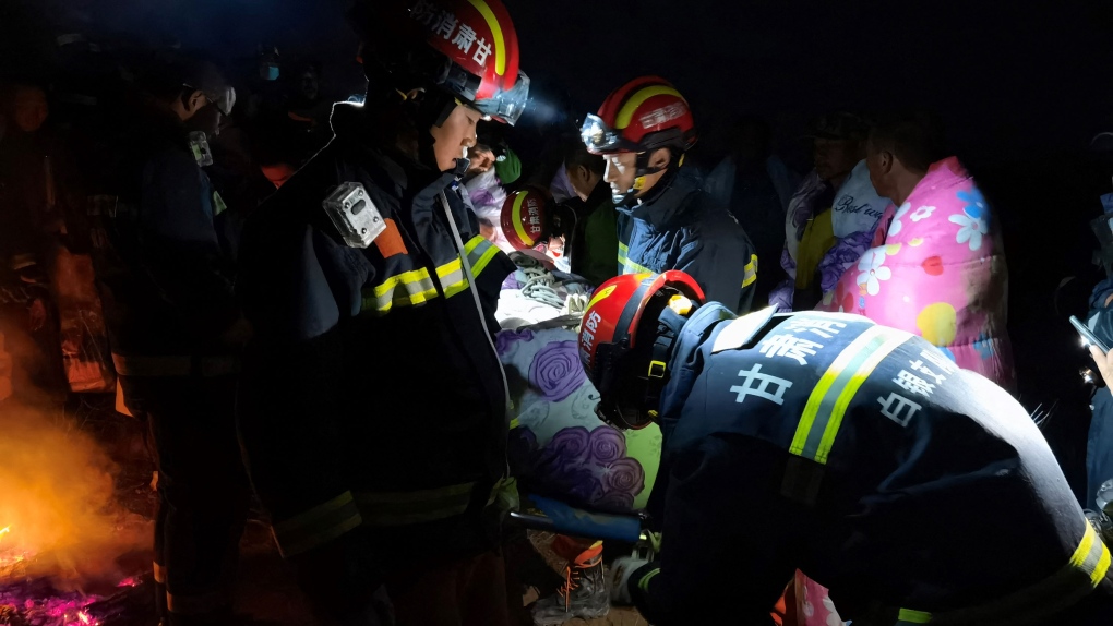 rescuers assisting people