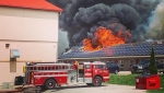 A fire broke out at the Sutton Park Inn in Kincardine, Ont. on Wednesday, May 26, 2021. (Source: Leahanne Mackay))