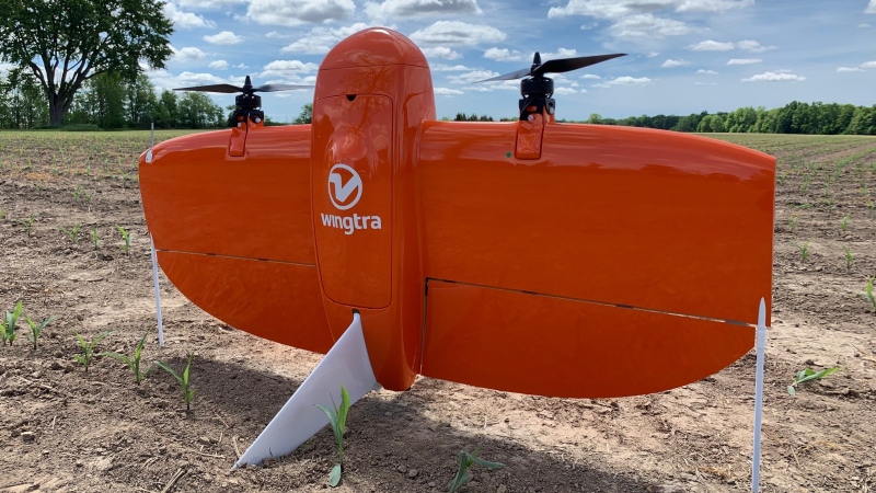 Northern Tornadoes Project drone seen in London, Ont. on May 27, 2021. (Reta Ismail/CTV London)