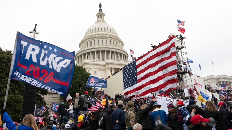  In this Jan. 6, 2021, file photo, supporters of President Donald Trump besiege the U.S. Capitol in Washington. (AP Photo/Jose Luis Magana, File)
