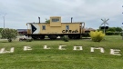 The CP Rail caboose in Renfrew, Ont. (Dylan Dyson/CTV News Ottawa)