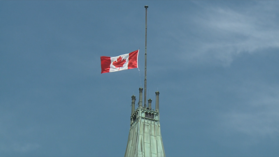 Peace Tower flag lowered