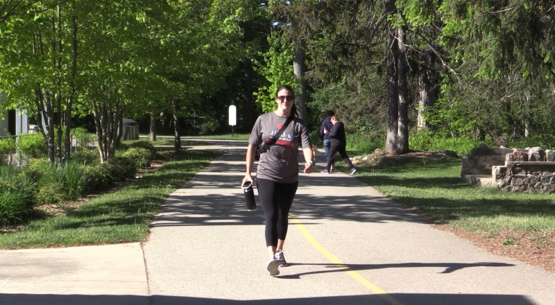 Mallory Teal, walking for cousin Jason Armstrong who passed away three years ago from Duchenne - Sunday May 30, 2021 (Brent Lale / CTV News)