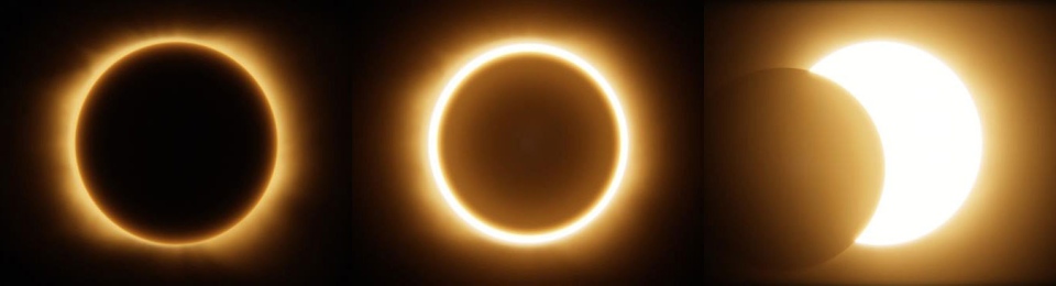 Solar eclipses compared