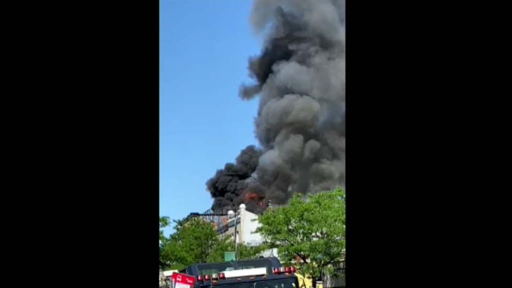 Fire in Montreal