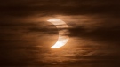 I got up early, very early, to see if I could capture the eclipse.
At first it was quite cloudy and then it started clearing up. Then it started getting cloudy again.
This was taken towards the latter half of the eclipse around 5:55am.
(Ugur Avunca/CTV Viewer)