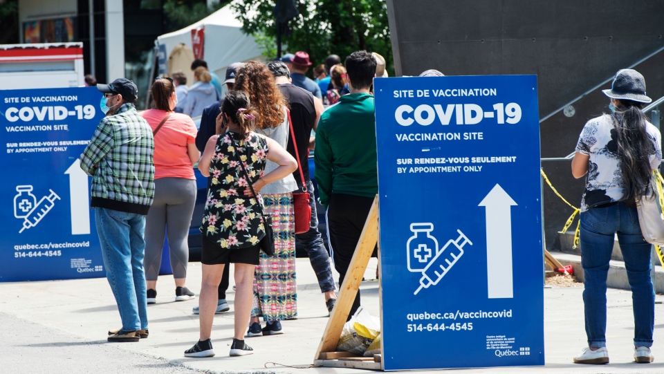 COVID-19 vaccination centre in Montreal
