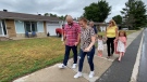Sophie Leblond Robert walks with her family and is recovering from locked-in syndrome after she suffered a debilitating stroke that had left her paralyzed. Ottawa, Ont. June 15, 2020. (Tyler Fleming / CTV News Ottawa)
