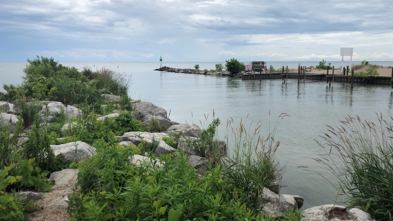 Three people were rescued from Lake Erie after their speed boat sank near Kingsville - June 19, 2021 (Alana Hadadean / CTV News)