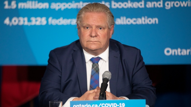 Ontario premier makes announcement as COVID-19 certificate system kicks off