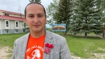 Cowessess First Nation Chief Cadmus Delorme in front of the community's band office. (Marc Smith/CTV News) 