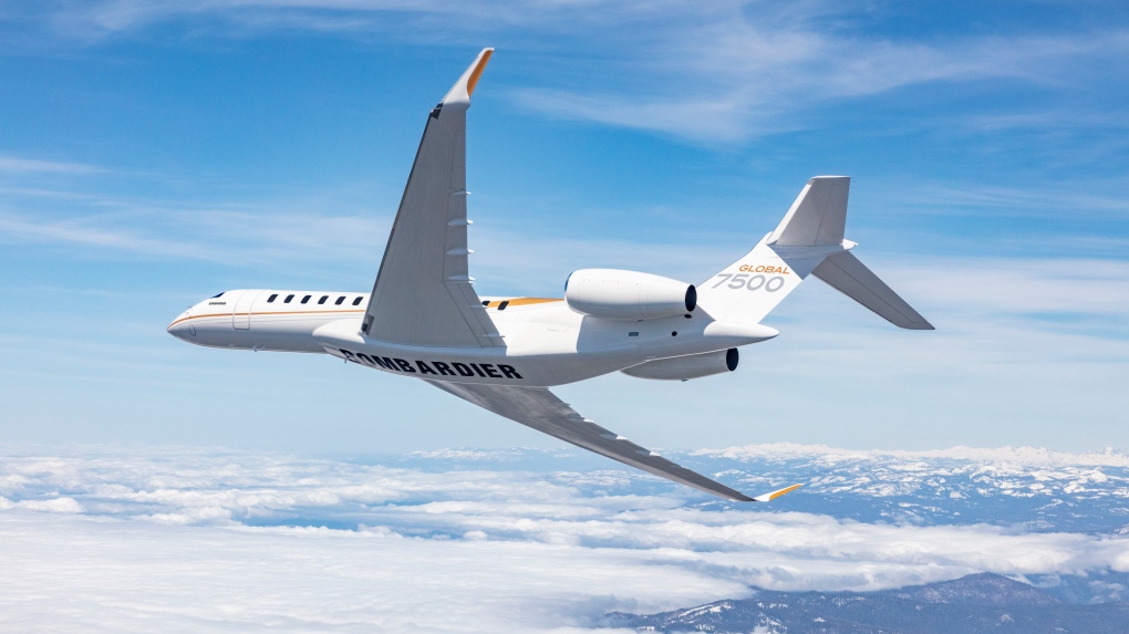 Bombardier's Global 7500 business jet 