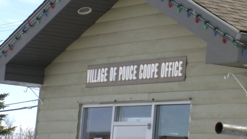 The front sign of the Village of Pouce Coupe Office. (File Image)