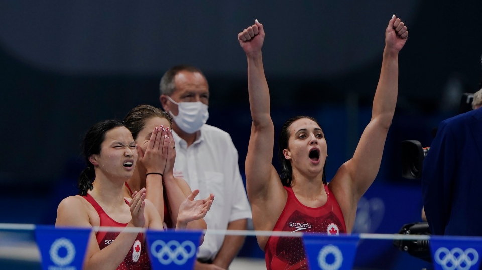 Canada's Maggie Mac Neil and medley relay team