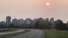 Morning haze over downtown Ottawa. (Jim O'Grady / CTV News Ottawa)