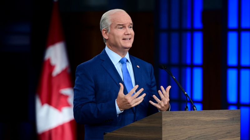 Conservative leader Erin O'Toole holds a press conference in Ottawa on Tuesday, June 29, 2021. THE CANADIAN PRESS/Sean Kilpatrick 