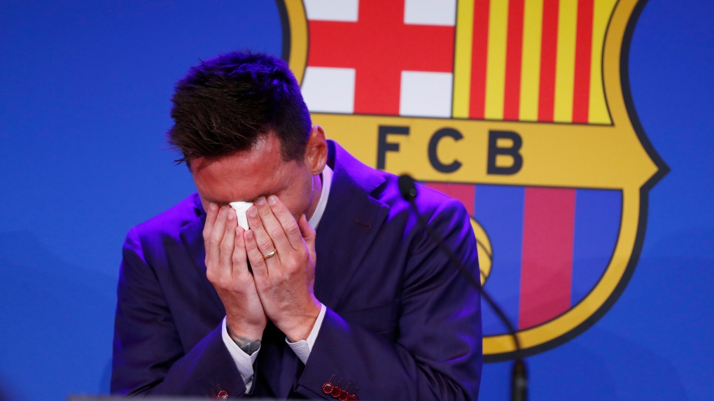 Tearful Messi confirms he is leaving Barcelona, in talks with PSG | CTV News