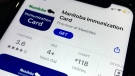 On August 9, 2021, the province announced it is introducing the new app, which people can use to request and access their immunization card. (CTV News Winnipeg)