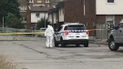Ottawa police investigating a shooting on Beausoleil Drive in Lowertown, Aug. 11, 2021. (Jim O'Grady / CTV News Ottawa)
