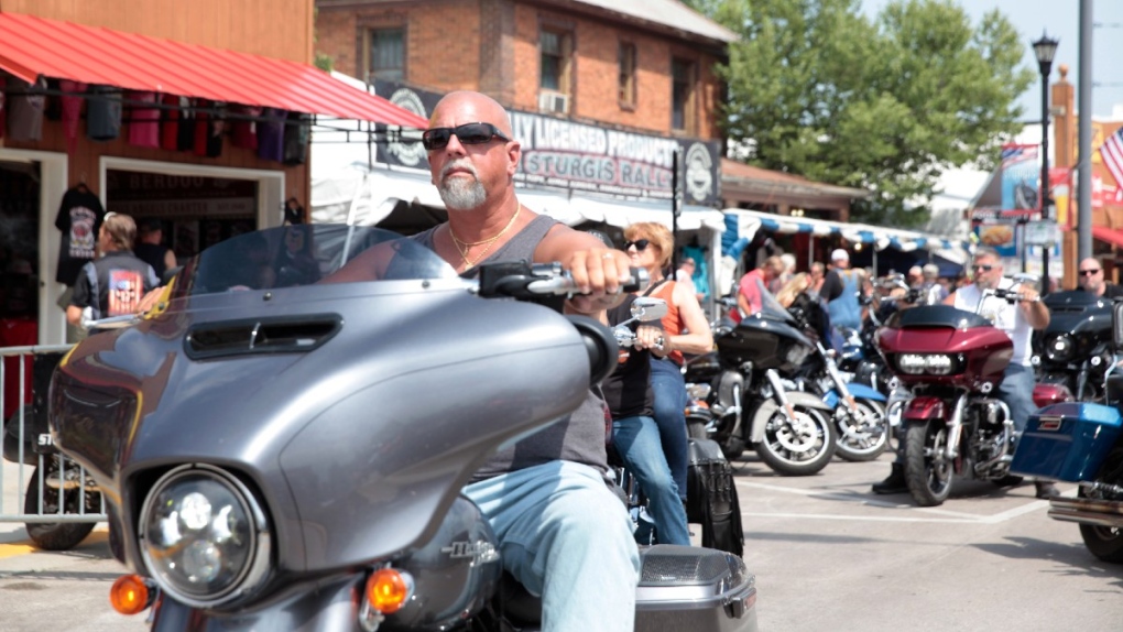 Motorcycles fill the streets of Sturgis, S.D.