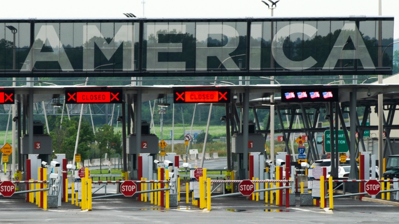The U.S. border crossing is seen Monday, August 9, 2021 in Lacolle, Que., south of Montreal. THE CANADIAN PRESS/Ryan Remiorz 