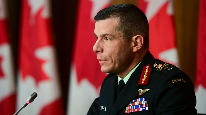Major-General Dany Fortin takes part in a press conference in Ottawa on Thursday, Dec. 10, 2020. THE CANADIAN PRESS/Sean Kilpatrick 
