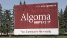 Algoma University sign. Aug.18/21 (Christian D'Avino/CTV News Northern Ontario)