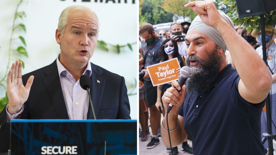 Day 15: Jagmeet Singh and Erin O&#39;Toole campaign in Quebec | CTV News