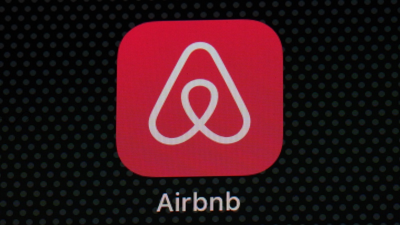 In this Saturday, May 8, 2021, file photo, the Airbnb app icon is seen on an iPad screen, in Washington. (AP Photo/Patrick Semansky, File) 