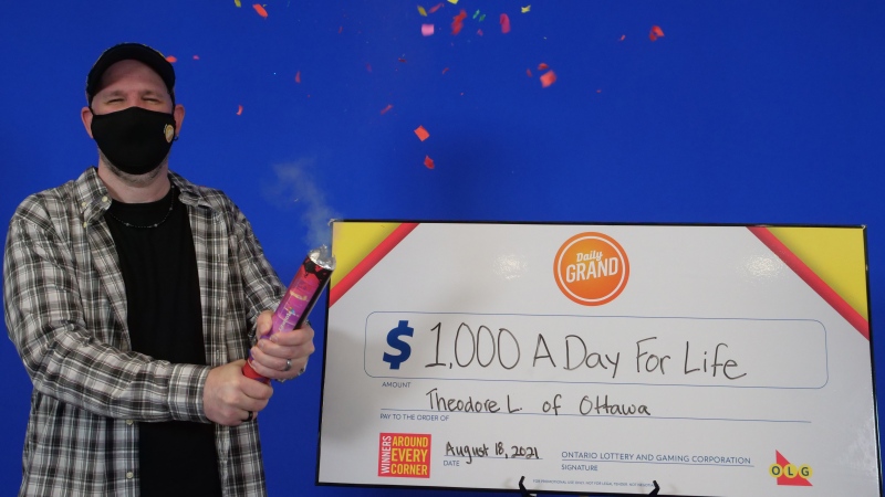 Lottery winner Theodore (Ted) Lutes of Ottawa. (Photo credit: Ontario Lottery and Gaming Corporation)